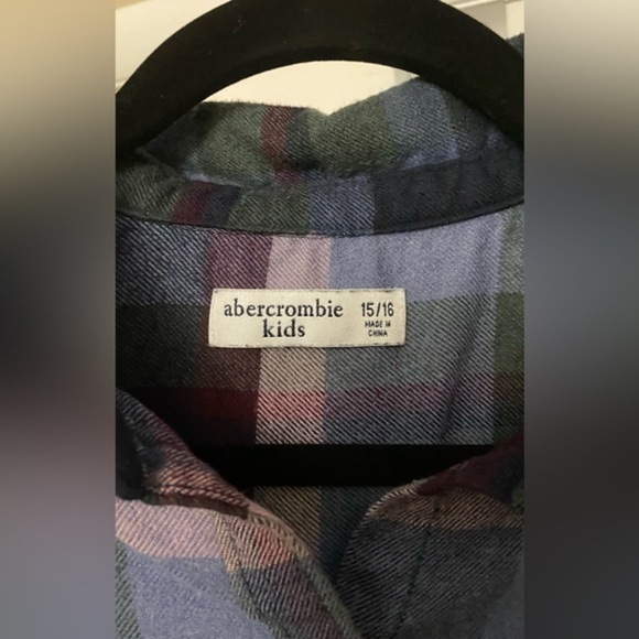 Abercrombie Kids Flannel Button Down Size 15/16 - Picture 3 of 5